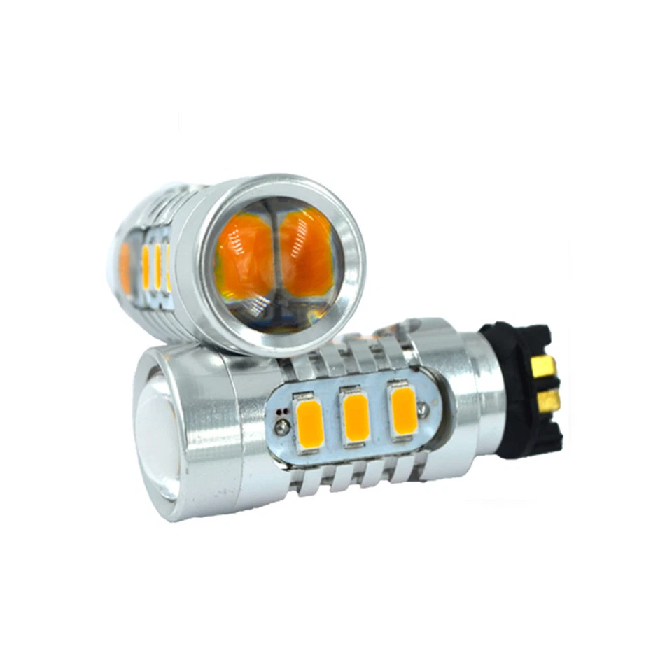 A1 2x PW24W PWY24W CANBUS LED Bulbs 5730 SMD Audi BMW VW DRL Daytime Light White - Image 2 of 4