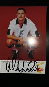 Michael Owen autographed Walkers card