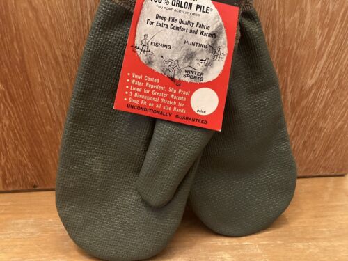 “The Alaskan” Vinyl coated Sport Gloves Acrylic Orlon Pile Vintage NWT Deadstok - Picture 2 of 2