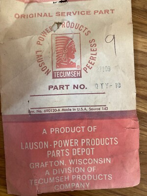 2x Genuine OEM Tecumseh 27109 Carburetor Float Bowl Gasket