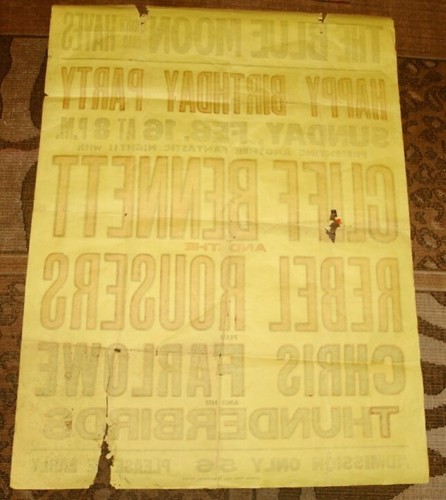 CLIFF BENNETT REBEL ROUSERS CHRIS FARLOWE BLUE MOON HAYES POSTER 16 FEB 1964 - Picture 2 of 2