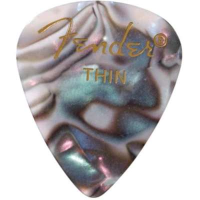 Genuine Fender 351 Premium Picks Abalone Moto Thin 12-pack 098-0351-757