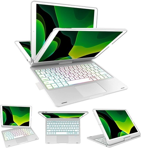 Smart Keyboard Case For iPad 9/8/7th Gen 10.2" Air 3 Backlit 360 Rotate Touchpad - Picture 41 of 46