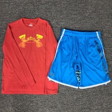 Under Armour Outfit Boys Medium Shirt  Shorts Basketball Gym School Two Piece