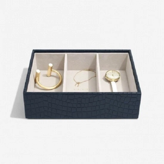 navy croc stackers
