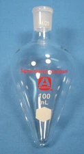 SIGMA-ALDRICH 100 ML PEAR SHAPED FLASK  14/20  NEW OLD STOCK  FREE  SHIPPING   A
