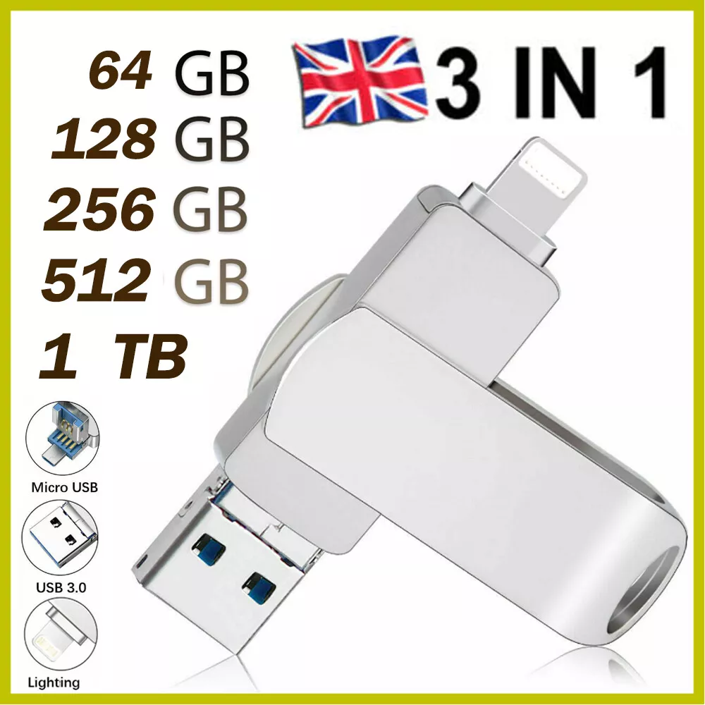 USB 3.0 1TB Memory Stick Flash Pen Drive External Storage for iPhone | eBay