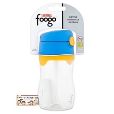 NIP THERMOS FOOGO 11-Ounce Straw Bottle, Blue/Yellow