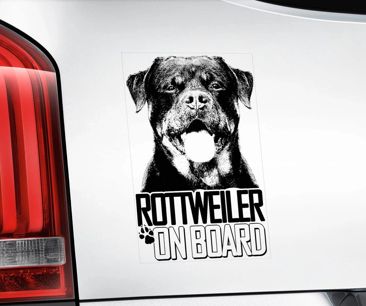 Rottweiler Car Sticker Dog On Board Bumper Window Decal Sign