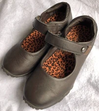 Pediped Bailey Chocolate Brown Soft Leather MARY JANE Girl's Shoes Size 13-13.5