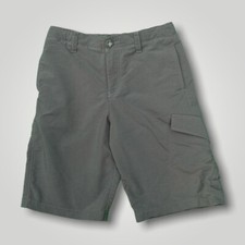 Boys UNDER ARMOUR Gray Cargo Shorts W/Adjustable Waist Size M Loose