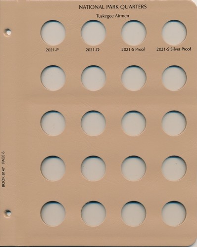 Dansco Album 8147 National Park Quarters 2016-2021 PDS&Sil Proofs Book 25 cent - Picture 8 of 9