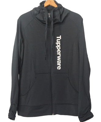 Tupperware Sweatshirt 70 Years Of The Party Sportek Women XXL Rouched Black