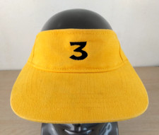 3 ADJUSTABLE STRAPBACK SUN VISOR/CAP, YELLOW, OUTDOOR/SPORTS
