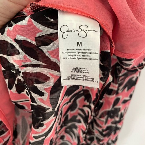 NEW! Jessica Simpson Leslie Printed Chiffon Tie-Neck Blouse - size medium - Picture 7 of 10