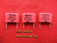 4 pcs - .01uf  0.01uf, 10nf  250v polyester film WIMA capacitors S 