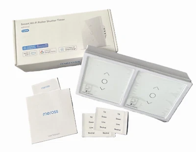 MEROSS Rolladenschalter 2 Stück WIFI MRS100 Funktioniert mit Alexa Google Neuwertig Gut