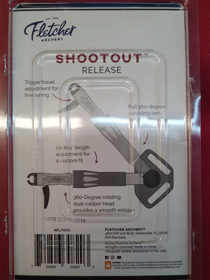 Trophy Ridge ShootOut Black Wrist Strap Release AFL1151C - Image 4 of 4