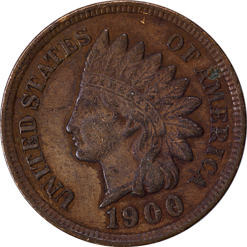 1900-P Indian Cent 1c - XF Details - tolle Farbe - scharfer Kontrast - Bild 1 von 2