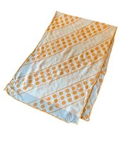 Vintage Orange Polka Dot Scarf Made in Japan Rolled Hem