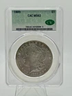 1889 Morgan Silver Dollar CAC MS62. Beautful!