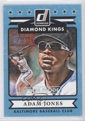 2015 Panini Donruss Diamond Kings Press Proof Silver 198/199 Adam Jones #3 1n1