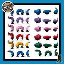 3D Dragon Shoe Charms, Fits Croc-style shoes, Reptile Snake Fantasy Lot