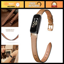 Slim Leather Band for Fitbit Inspire 3 2 Genuine Top Grain Strap, Thin Wrist