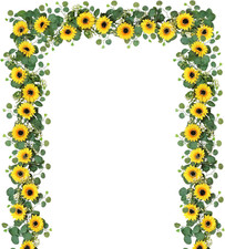 Artificial Sunflower Garland, 2 Packs 6ft Silk Sunflowers Vines Hanging Flowers