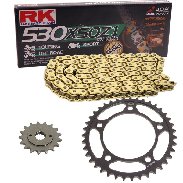 Kettensatz Suzuki SV 1000 03-05 Kette RK GB 530 XSO 110 Offen Gold 17/40-image