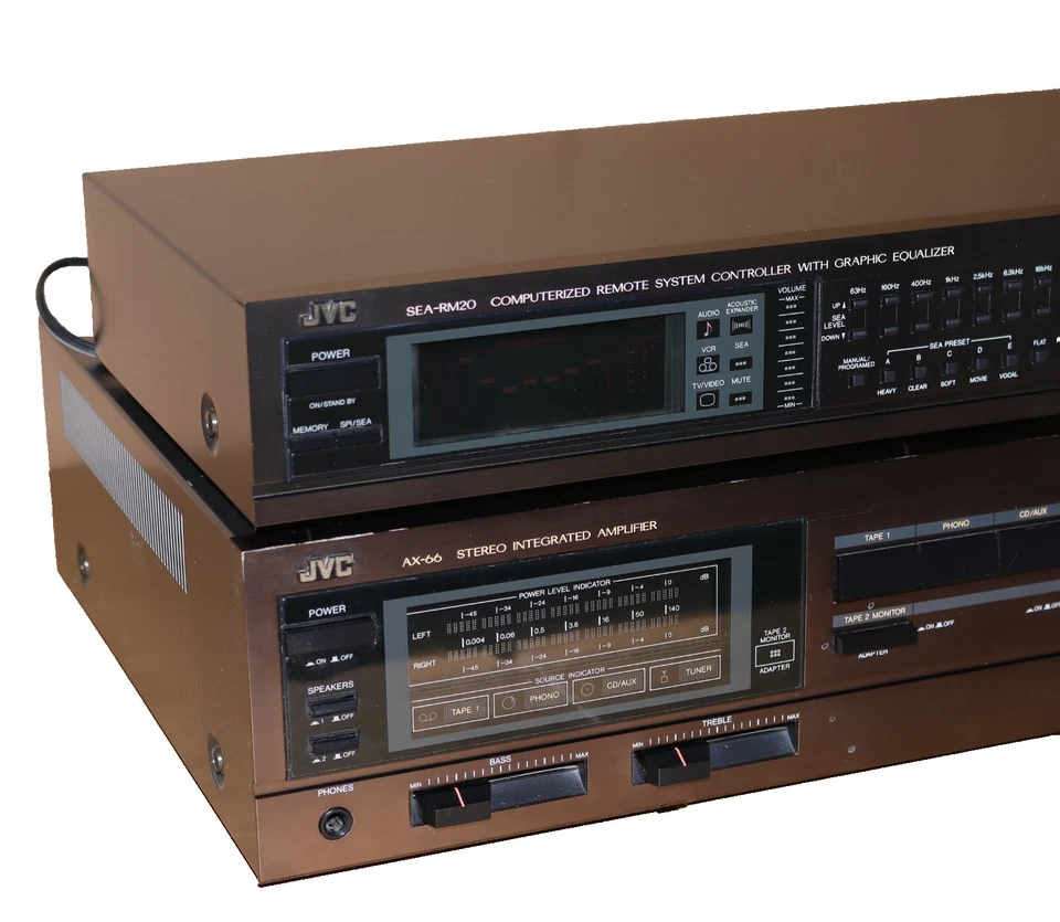 Amplificador Receptor Estéreo Integrado JVC AX-66 De Colección (Funciona) SEA-RM20 Ecualizar Foto 4 de 4