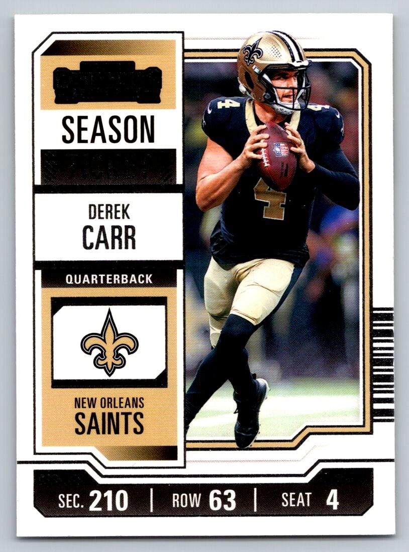 2023 Panini Contenders #72 Derek Carr Season Ticket Retail