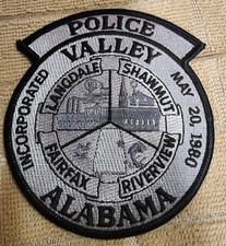 AL Valley Alabama Police Department Shoulder Patch