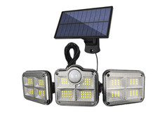 Lampe Spot solaire extérieur à détecteur de mouvement – 122 LED – IP65 3 têtes
