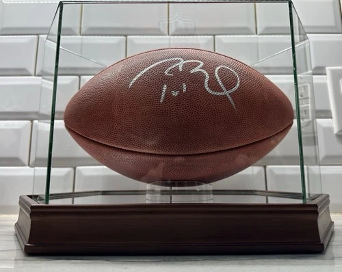 Tom Brady signed Wilson Duke Football. Fanatics. W/ Display. Mint