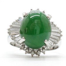 Jewelry Ring Jade 4.39ct Platinum 2657068