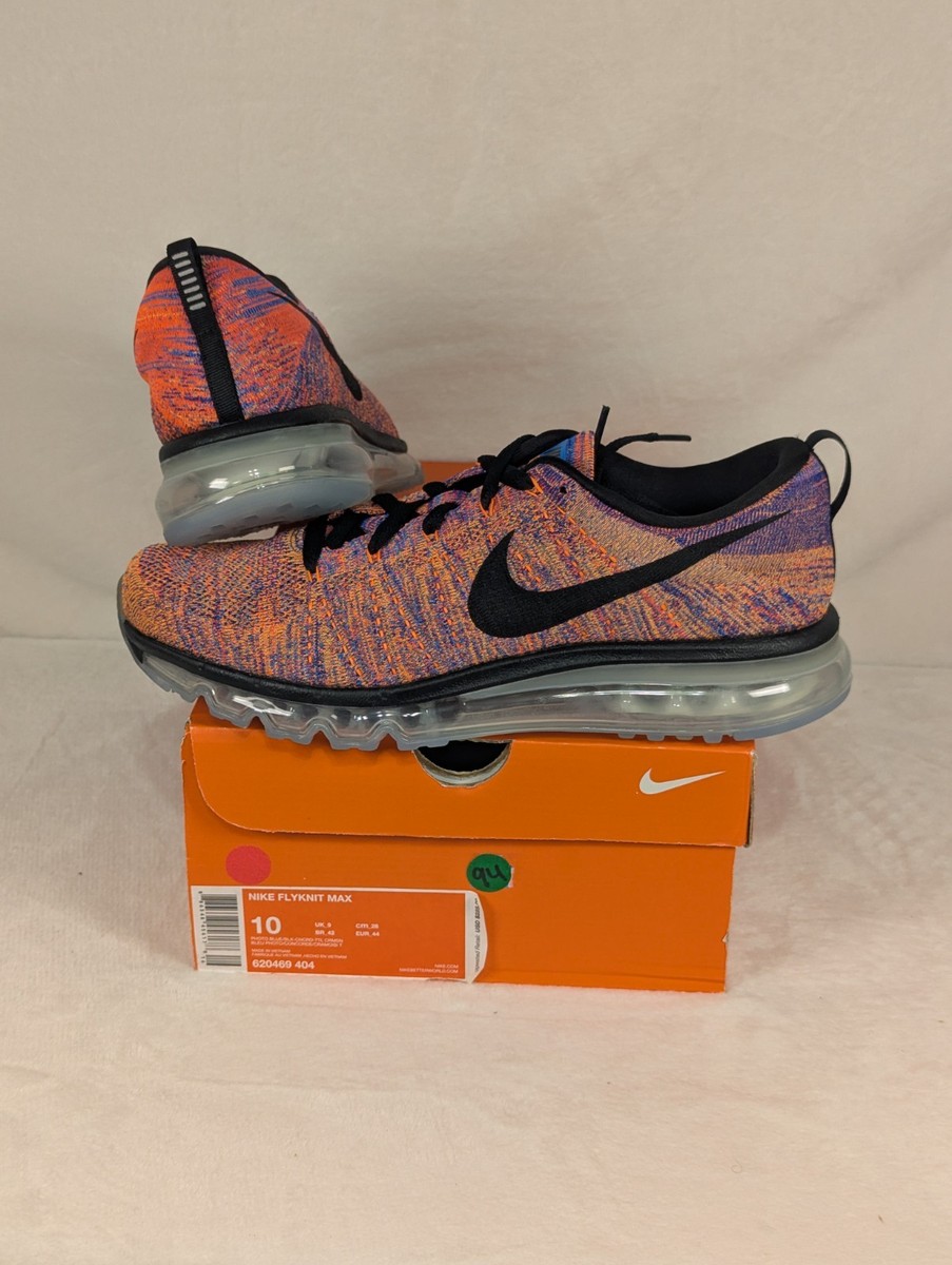 Size 10 - Nike Flyknit Air Max Blue Concord Crimson for sale  display picture 1