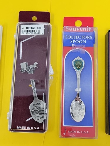 Lot 6 Vintage Souvenir Spoons Australia/President Kennedy/Alaska/Pennsylvania - Picture 3 of 10