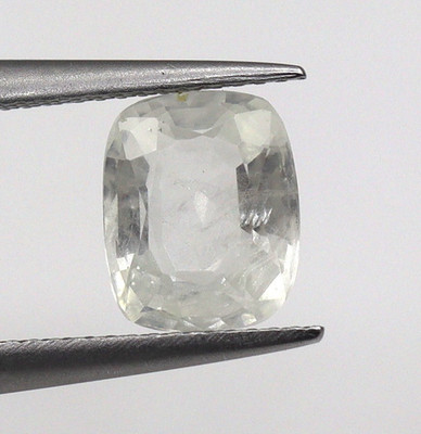 Clean 0.89 Ct Loose Untreated Certified 100% Natural White Sapphire Gemstone