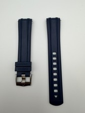 Original Omega 20mm For Seamaster Diver 300 42mm Watch BLUE Rubber Band Strap