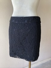Vintage Express Black Lace Mini Skirt Women s Size 8 Y2K Punk Goth Sheer Lined