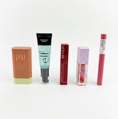 Pixi On-the-Glow Bronze, e.l.f. Power Grip Primer, Revlon, Maybelline Lot