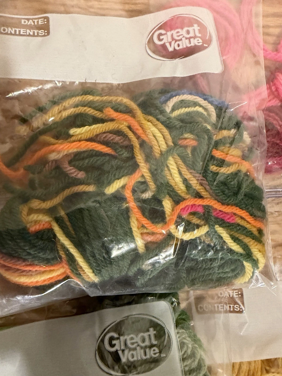 Mixed Scrap Yarn & Crewel Thread Craft Destash Lot image 6