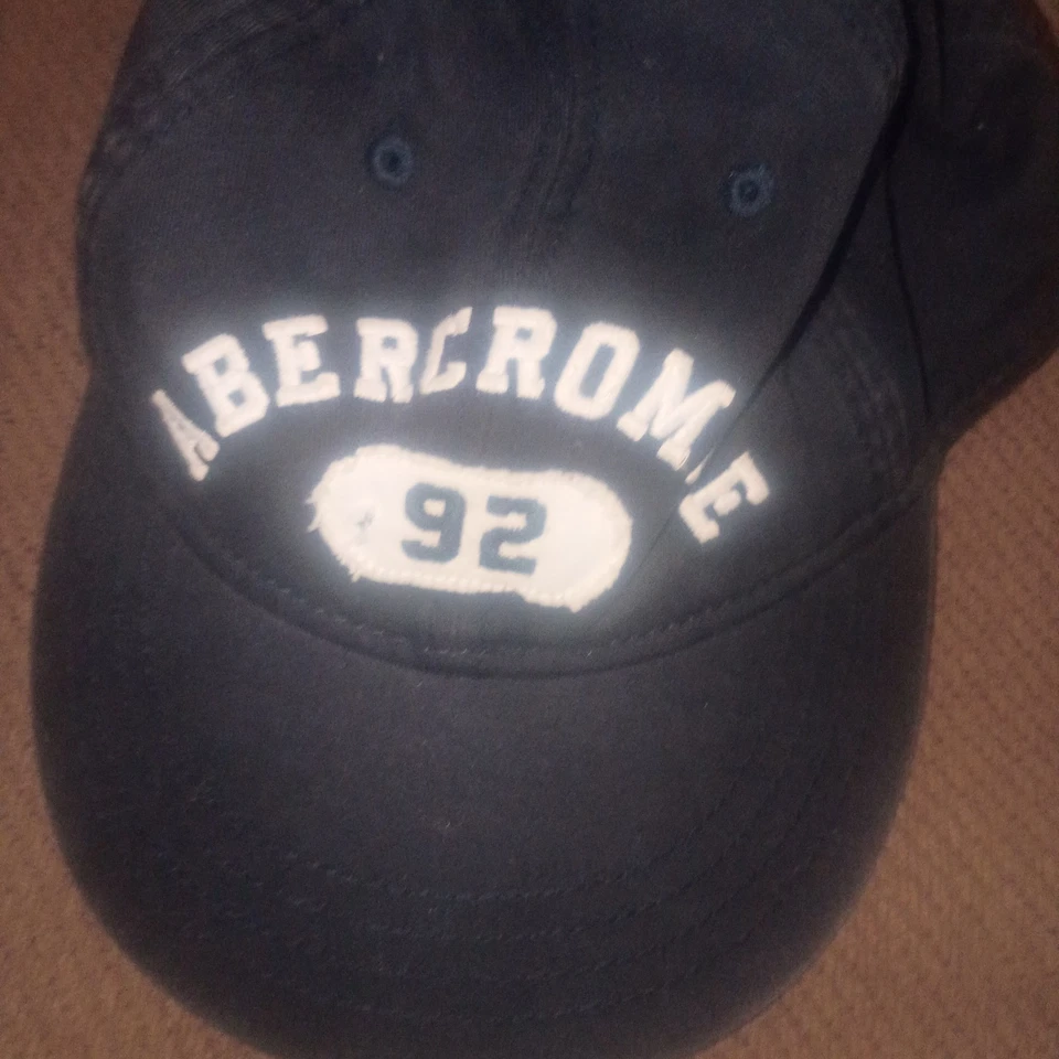 Abercrombie & Fitch Dark Blue Hat 92 Logo Vintage 90s, strap back, 1990 - Image 2 of 4