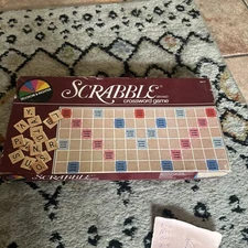 1982 Vintage Scrabble Board Game Selchow & Righter Complete W/ Original Ephemera