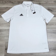 Adidas Polo Men's Medium White Entrada 22 Short Sleeve New