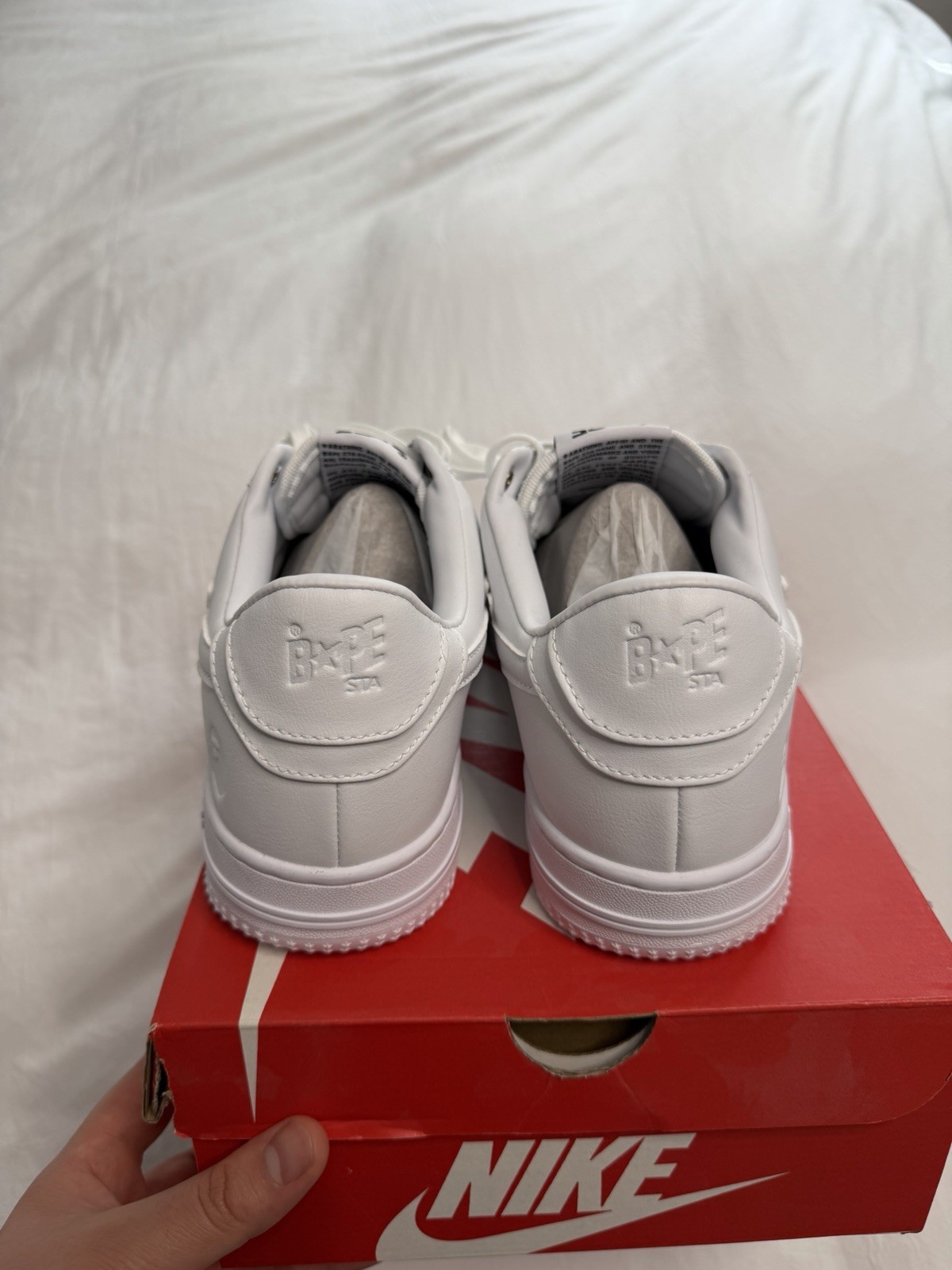 A Bathing Ape Bapesta Triple White Bath Mat Size 10 thumbnail 8