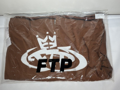 Ftp Pnb Rock Crown Nation Zip Up Hoodie Brown 2XL Double XLarge Brand New Unused