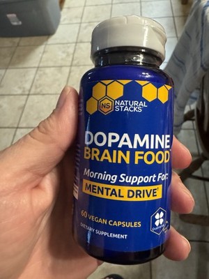 Natural Stacks Dopamine Brain Food 60 Vegan Capsules Mental Drive EXP 12/2028
