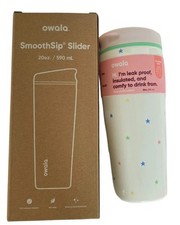 2025 Owala "Give Me the Tea" Bash SmoothSip Slider Ceramic Stars Bottle 20oz